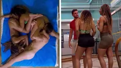 Jouer Deux Brésiliens excités ne peuvent pas résister à sa grosse bite et au solde bancaire